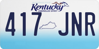 KY license plate 417JNR