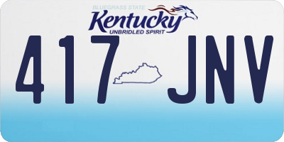 KY license plate 417JNV