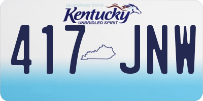 KY license plate 417JNW