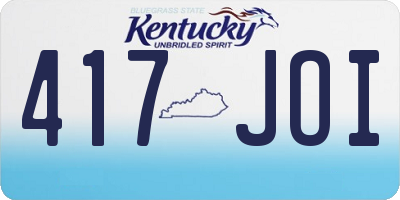 KY license plate 417JOI