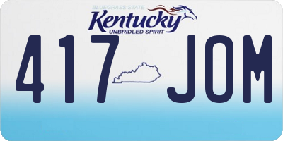 KY license plate 417JOM