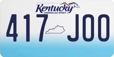 KY license plate 417JOO