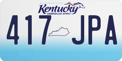KY license plate 417JPA