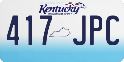 KY license plate 417JPC