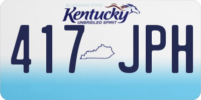 KY license plate 417JPH