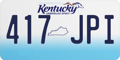 KY license plate 417JPI