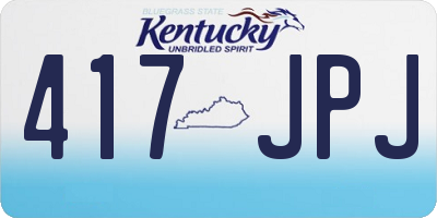 KY license plate 417JPJ
