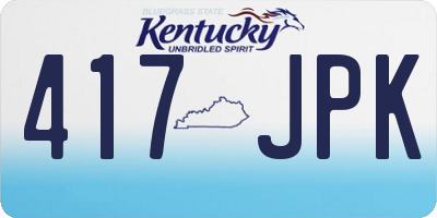 KY license plate 417JPK