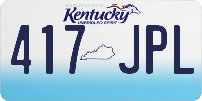 KY license plate 417JPL