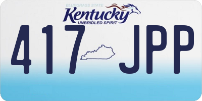 KY license plate 417JPP