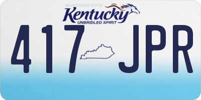 KY license plate 417JPR