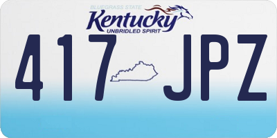 KY license plate 417JPZ