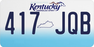 KY license plate 417JQB