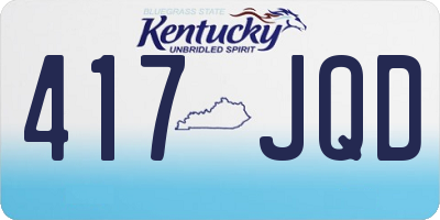 KY license plate 417JQD