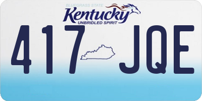 KY license plate 417JQE