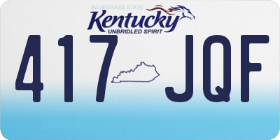 KY license plate 417JQF