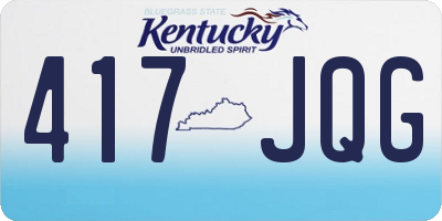 KY license plate 417JQG