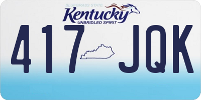 KY license plate 417JQK
