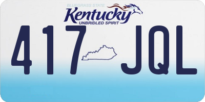 KY license plate 417JQL