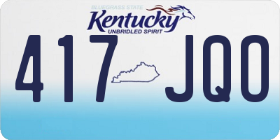 KY license plate 417JQO