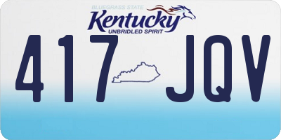 KY license plate 417JQV