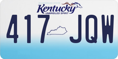 KY license plate 417JQW