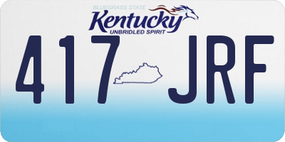 KY license plate 417JRF