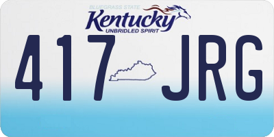 KY license plate 417JRG