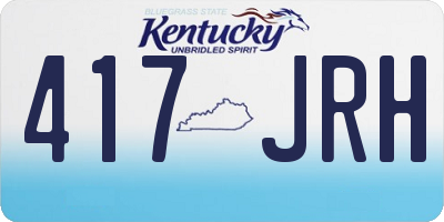 KY license plate 417JRH