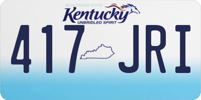 KY license plate 417JRI