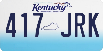 KY license plate 417JRK