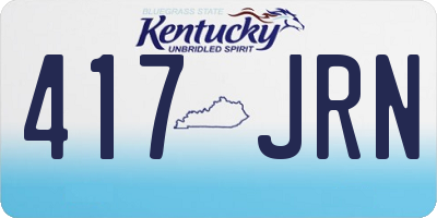 KY license plate 417JRN