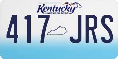 KY license plate 417JRS