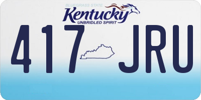 KY license plate 417JRU