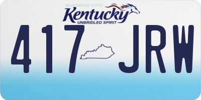 KY license plate 417JRW