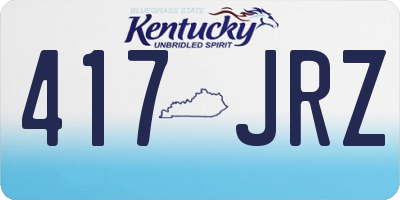 KY license plate 417JRZ