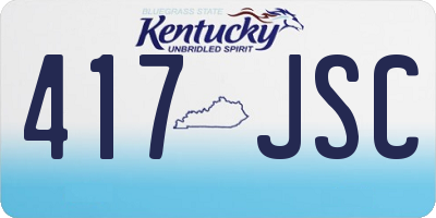 KY license plate 417JSC