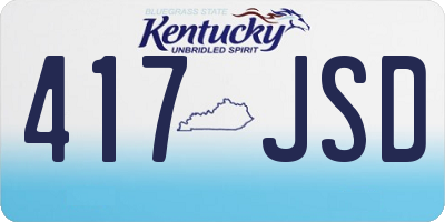 KY license plate 417JSD