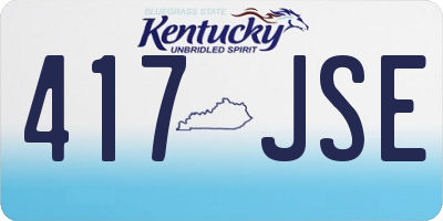KY license plate 417JSE