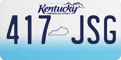 KY license plate 417JSG