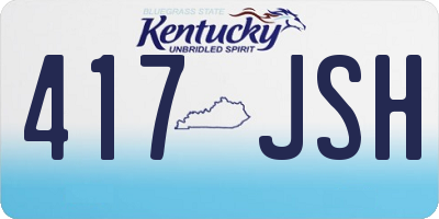 KY license plate 417JSH