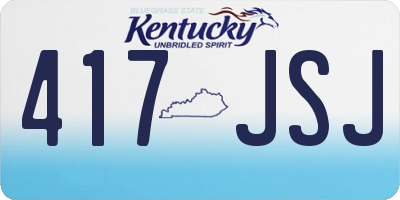 KY license plate 417JSJ