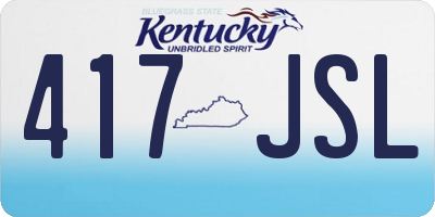 KY license plate 417JSL