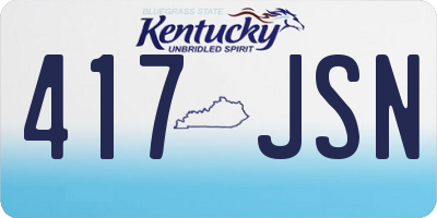 KY license plate 417JSN
