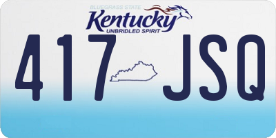 KY license plate 417JSQ