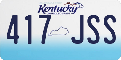 KY license plate 417JSS