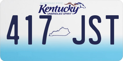 KY license plate 417JST