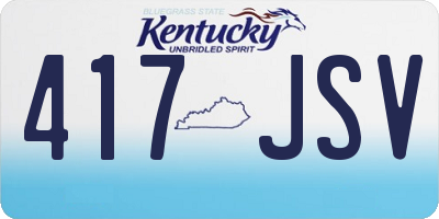 KY license plate 417JSV