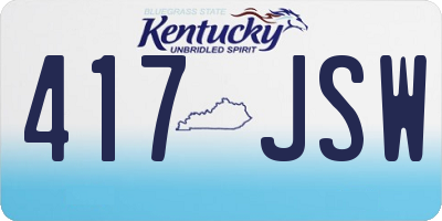KY license plate 417JSW