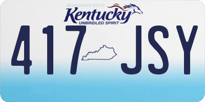 KY license plate 417JSY